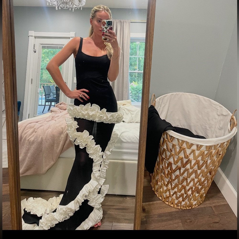 NBD Black and White Maxi Dress